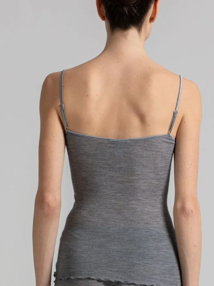 Wolle-Seide Tops|Spaghettiträger Tops^Boglietti Wolle-Seide Spaghettiträger Top ROMILDA von