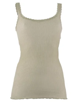 Wolle-Seide Tops|Tops Mit Spitze^Madiva Wolle-Seide Träger-Top BREEZE S/S gerippt Ecofuture®