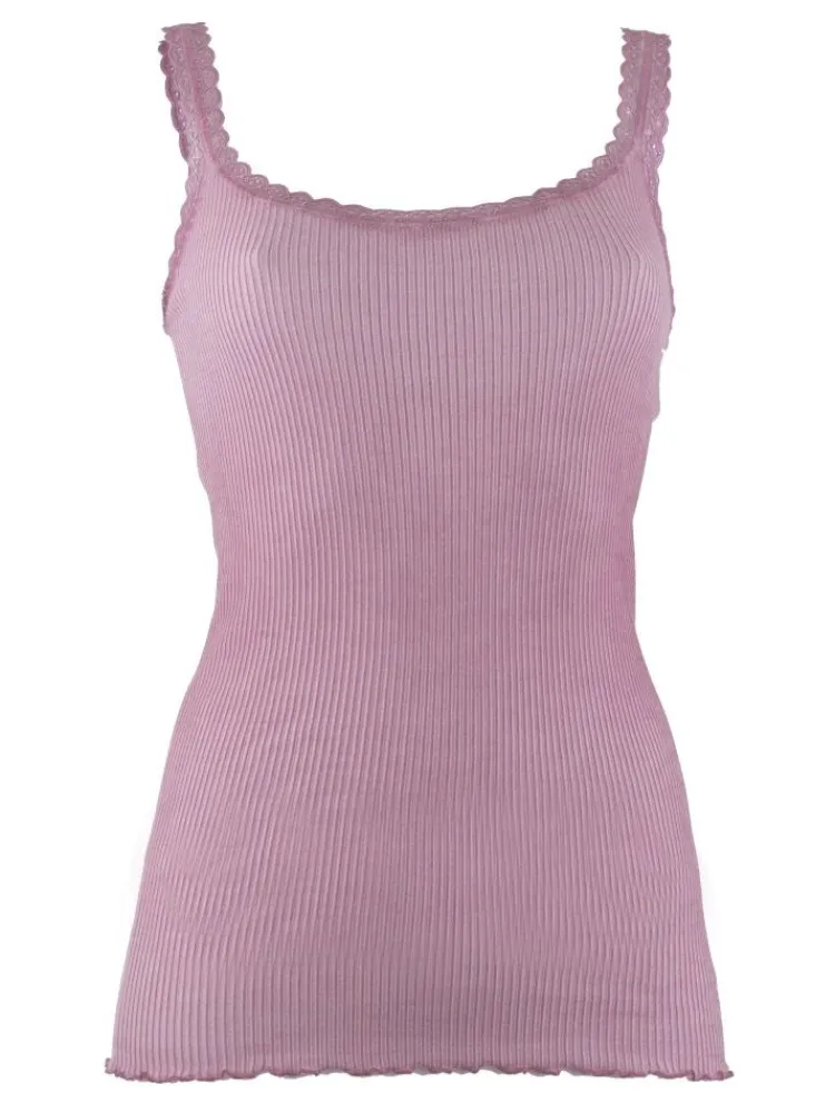 Wolle-Seide Tops|Tops Mit Spitze^Madiva Wolle-Seide Träger-Top BREEZE S/S gerippt von Ecofuture®