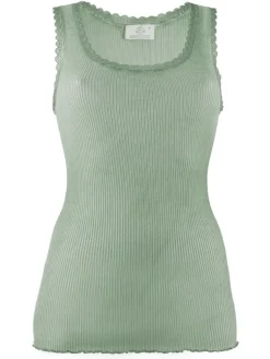 Wolle-Seide Tops|Tops Mit Spitze^Madiva Wolle-Seide Unterhemd BREEZE S/L gerippt von Ecofuture®