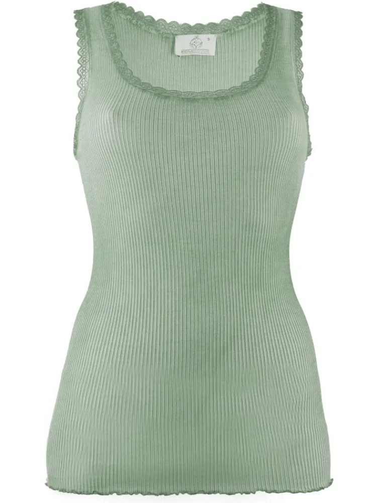 Wolle-Seide Tops|Tops Mit Spitze^Madiva Wolle-Seide Unterhemd BREEZE S/L gerippt von Ecofuture®