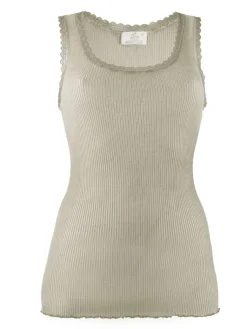 Wolle-Seide Tops|Tops Mit Spitze^Madiva Wolle-Seide Unterhemd BREEZE S/L gerippt von Ecofuture®